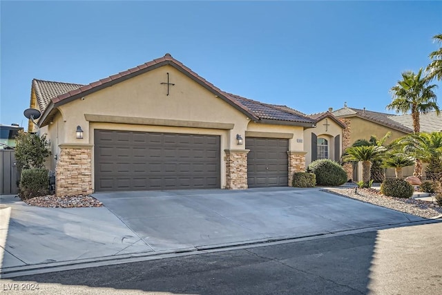 view of front of house featuring a garage