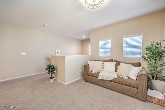 view of carpeted living room