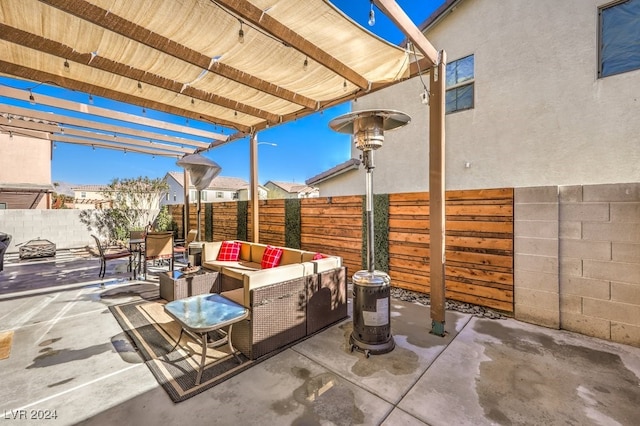 view of patio featuring outdoor lounge area