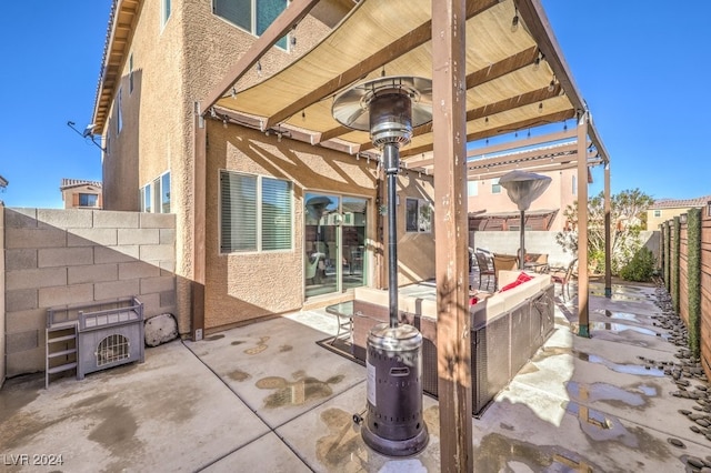 view of patio / terrace with an outdoor living space