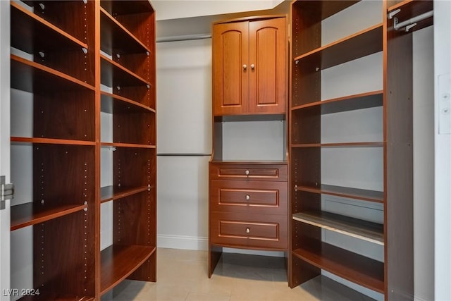 view of walk in closet