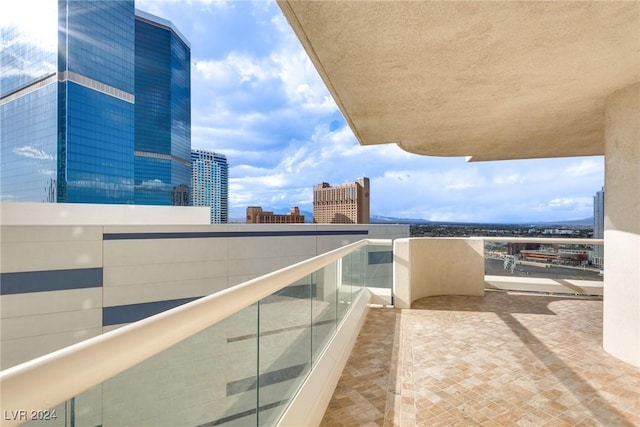 balcony featuring a city view