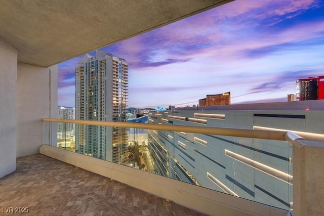 balcony with a view of city