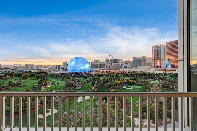 360 E Desert Inn Rd Unit 1402, Las Vegas, NV 89109 - balcony featuring a view of city and view of golf course