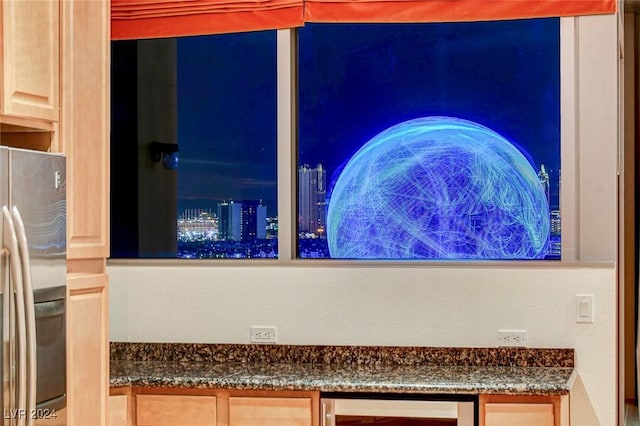 360 E Desert Inn Rd Unit 1402, Las Vegas, NV 89109 - detailed view of freestanding refrigerator and wine cooler