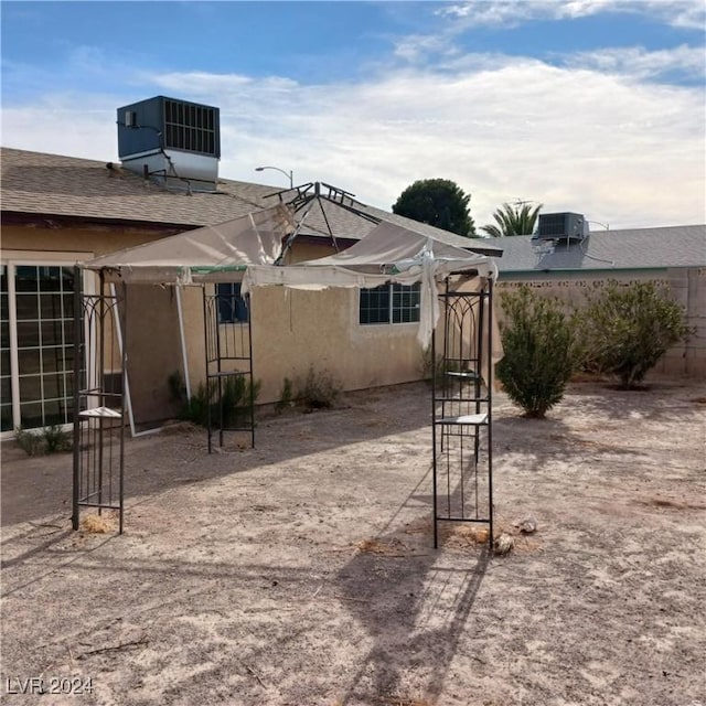 view of patio with central AC unit