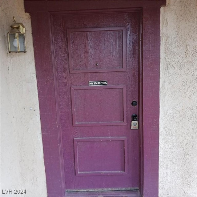 view of doorway to property