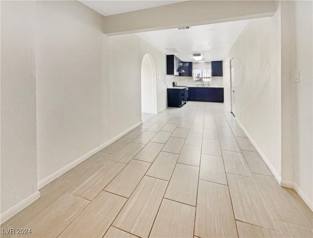 interior space with light hardwood / wood-style flooring