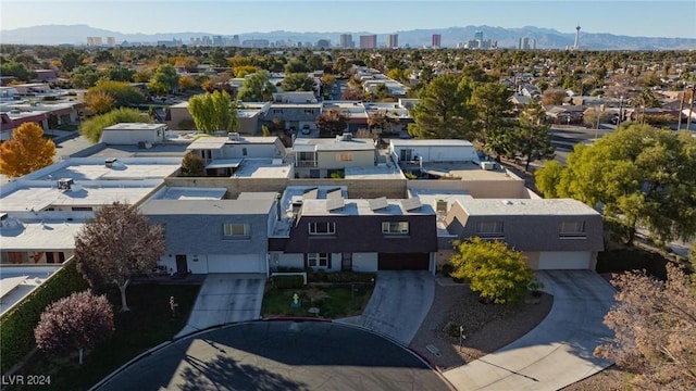 aerial view featuring a mountain view