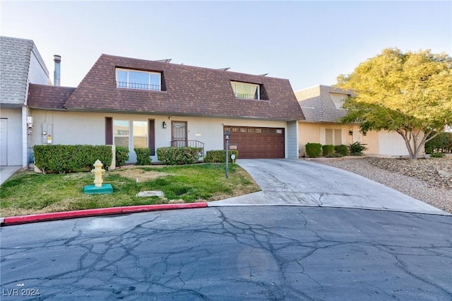 view of front of house with a front yard