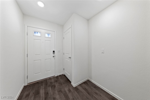 entryway featuring dark hardwood / wood-style flooring