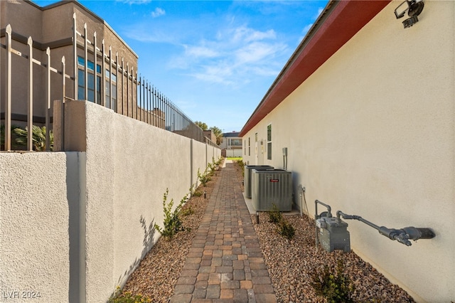 view of home's exterior featuring central AC unit