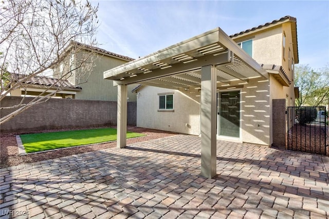 view of patio / terrace with a pergola