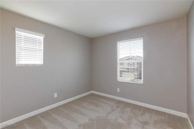 view of carpeted spare room