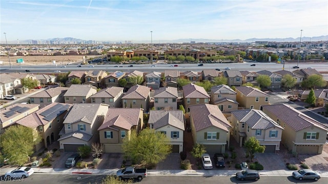 aerial view featuring a mountain view