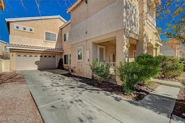 view of front of house featuring a garage