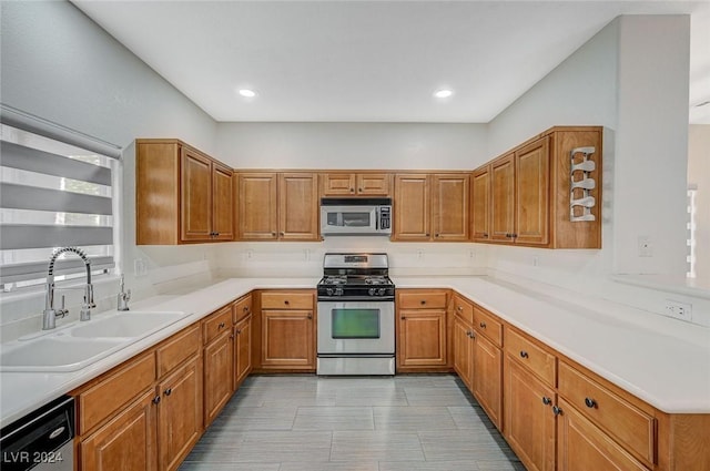 kitchen with stainless steel appliances and sink