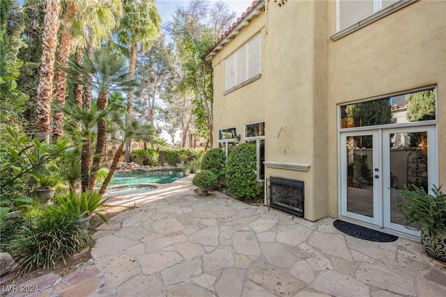 view of patio with french doors