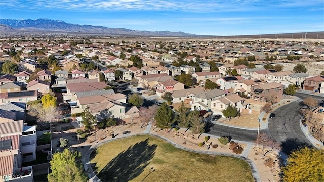 aerial view featuring a mountain view