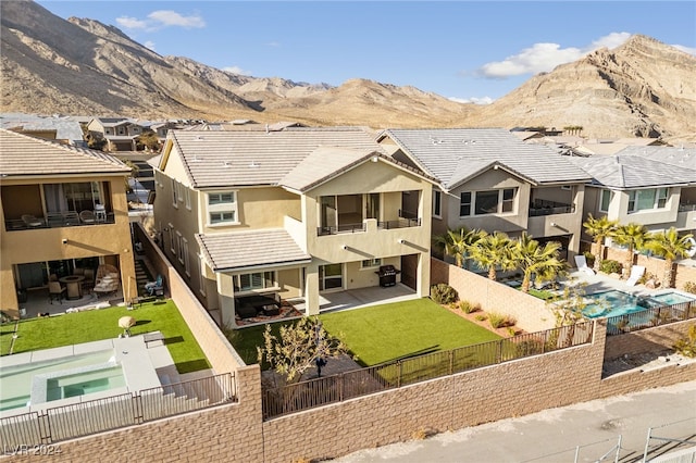 exterior space with a mountain view