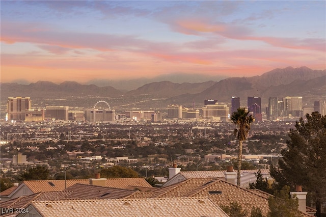 property's view of city with a mountain view