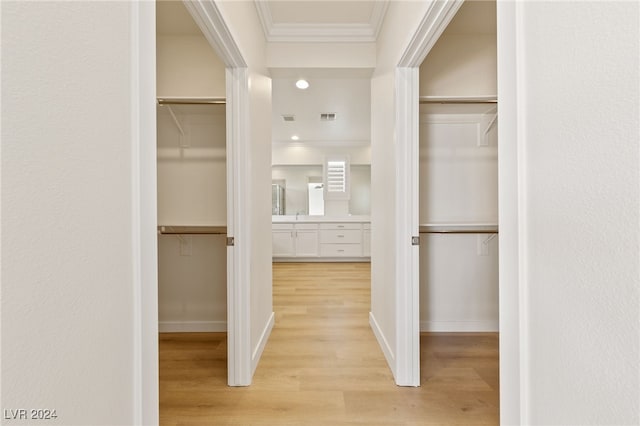 interior space with light wood-type flooring