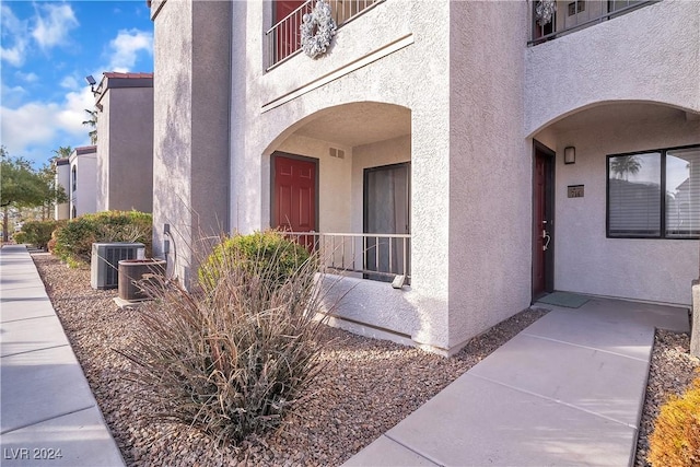 property entrance with central AC