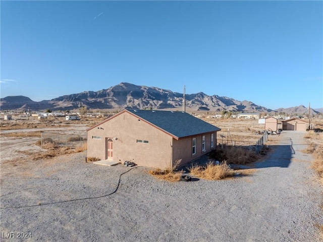 exterior space with a mountain view