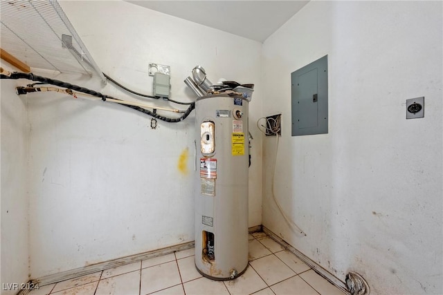 utilities with electric panel and water heater