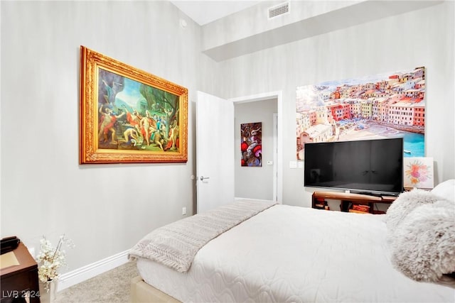 bedroom with carpet floors