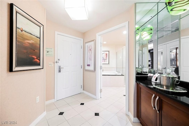 view of tiled foyer