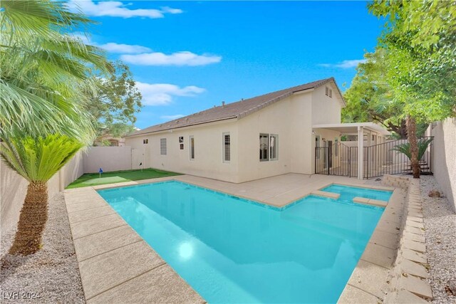 view of pool with a patio area