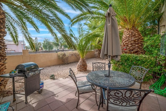 view of patio / terrace with area for grilling