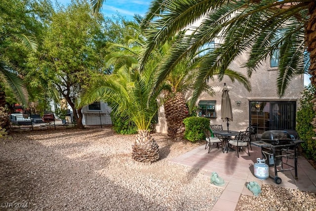 view of patio featuring area for grilling