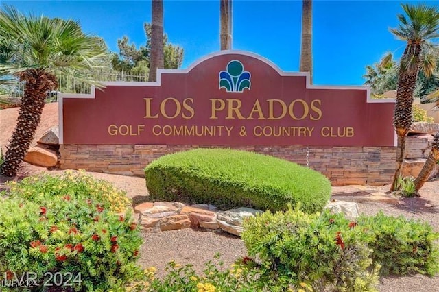 view of community sign