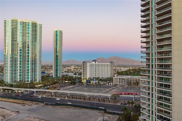 view of city featuring a mountain view