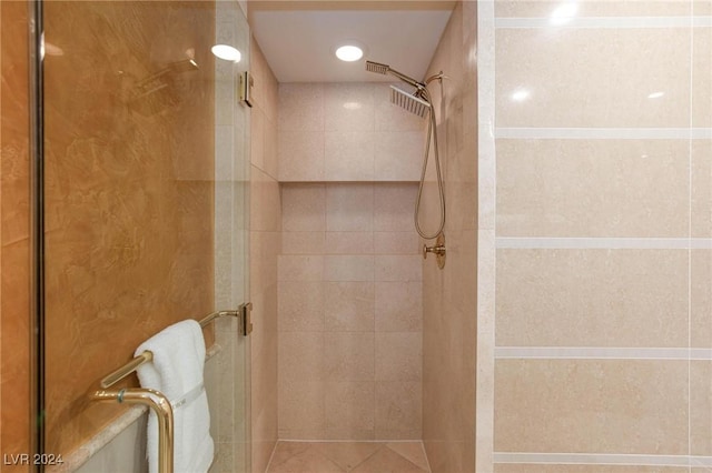 bathroom with walk in shower