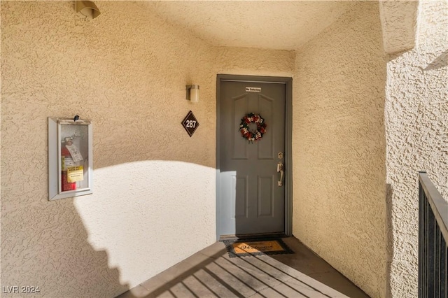 view of doorway to property