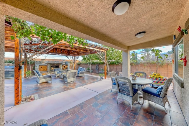 view of patio featuring outdoor lounge area