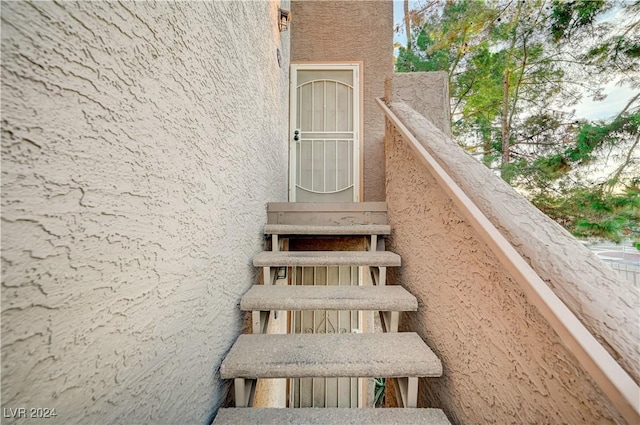 view of stairway