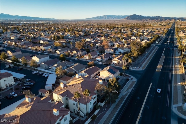 aerial view featuring a mountain view