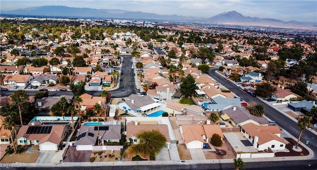 aerial view featuring a mountain view