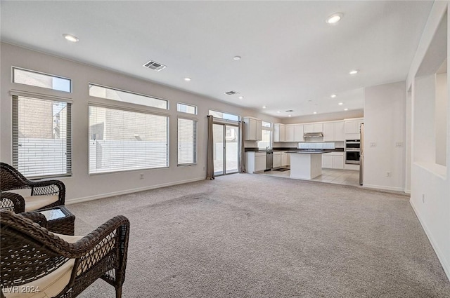 view of carpeted living room