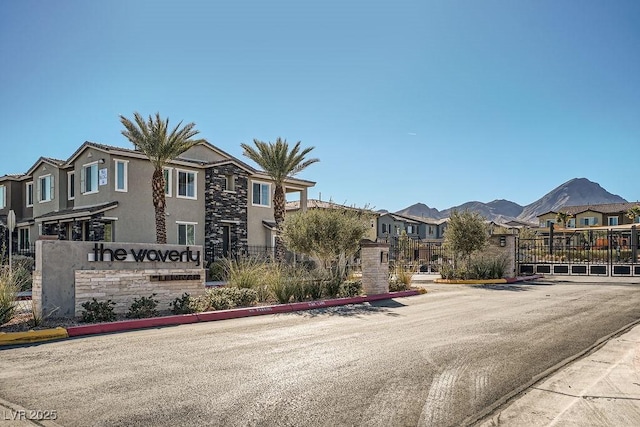 view of street featuring a mountain view