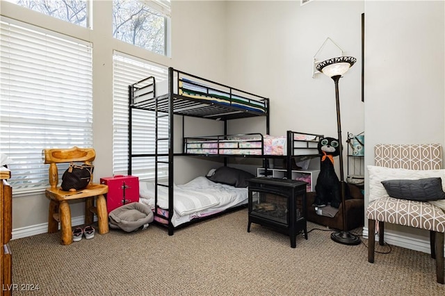 bedroom with carpet