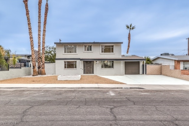 view of front of home featuring a garage