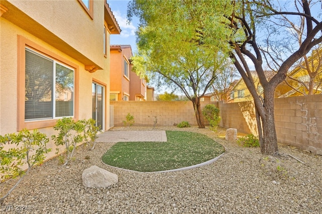 view of yard with a patio area