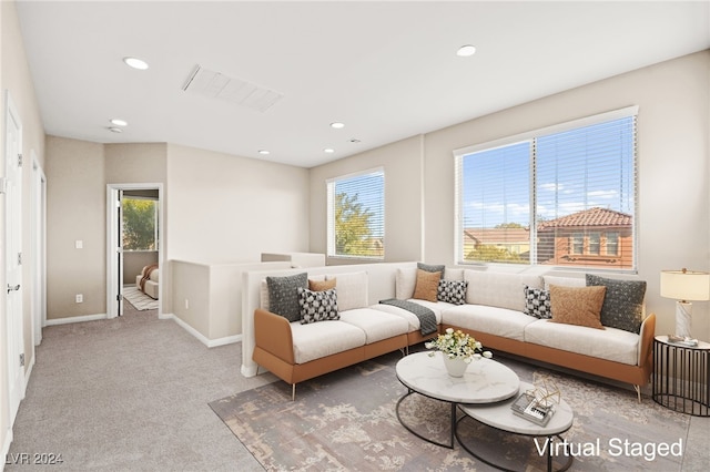 view of carpeted living room