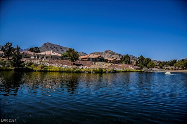 view of water feature featuring a mountain view