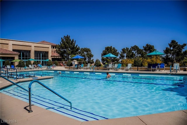 view of pool with a patio